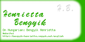henrietta bengyik business card